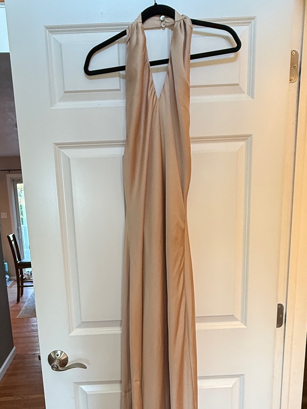 Show Me Your Mumu Jasmine Halter Maxi Dress Champagne Size Small